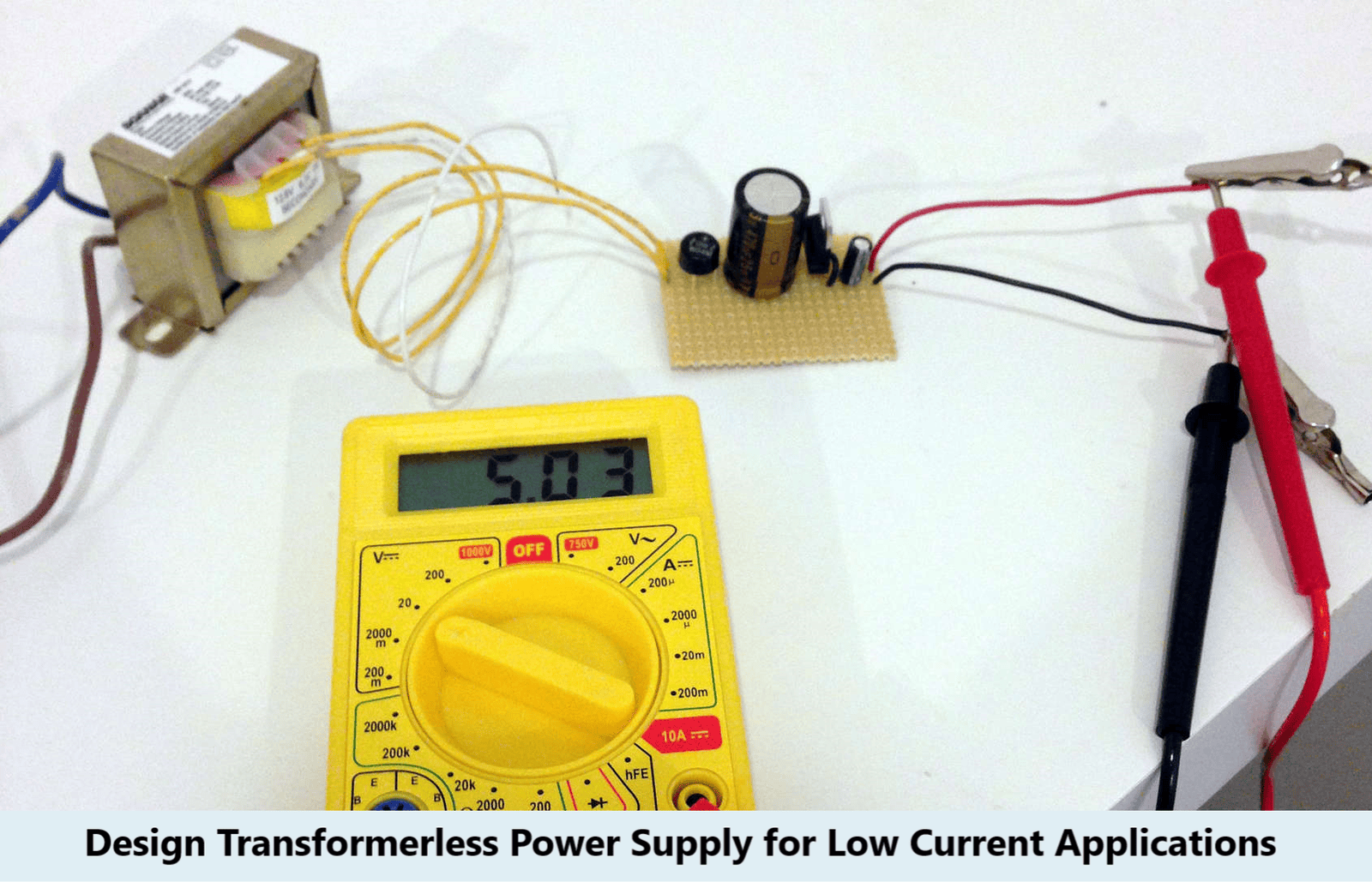 Design Transformerless Power Supply for Low Current Applications
