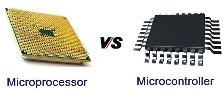 Difference between microcontrollers and microprocessors