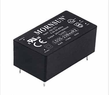 Mornsun Power LD20-23B12R2 : 20W, 12V PCB Mountable-Isolated AC-DC Converter