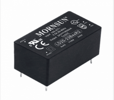 Mornsun Power LD20-23B12R2 : 20W, 12V PCB Mountable-Isolated AC-DC Converter