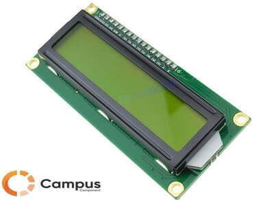 16x2 (S) LCD Yellow Green Backlight Low Height-LC-537-D
