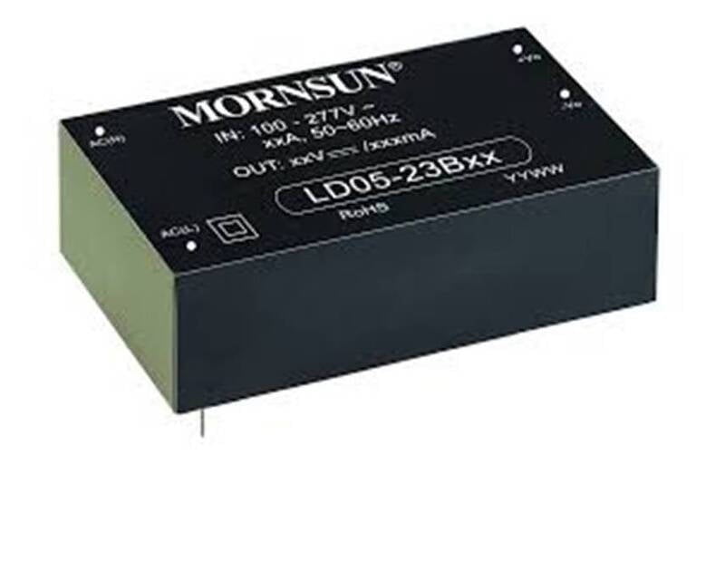 Mornsun Power LD05-23B24R2 : 5W, 24V PCB Mountable-Isolated AC-DC Converter