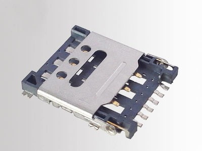 6 Pin Hinge Type Sim Card Holder-SI-112-D