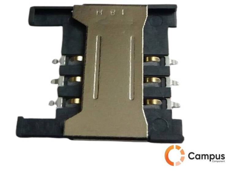 6 Pin Sim Card Holder Half Cut-SI-103-D 6 Pin Sim Card Holder Half Cut-SI-103-D