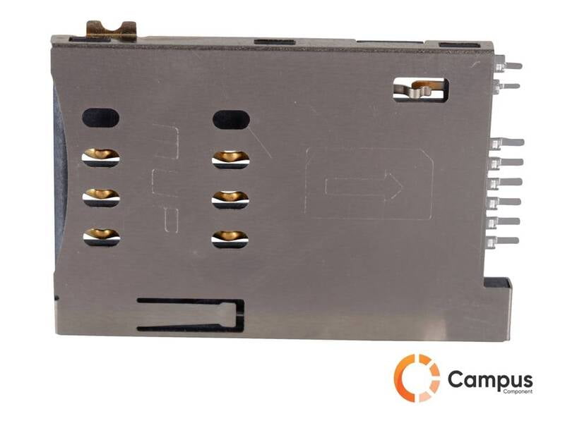 8 Pin Sim Card Holder Metal push push Type 2-SI-109-D 8 Pin Sim Card Holder Metal push push Type 2-SI-109-D