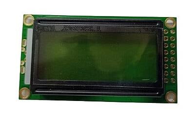 Sinda Display 8X2 Yellow/Green LCD Display SDCB0802-06