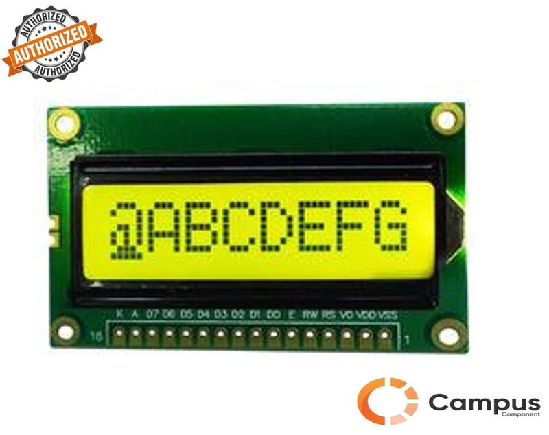 8x1(S) COB Yellow Green Backlight - LC-1819-D 8x1(S) COB Yellow Green Backlight - LC-1819-D