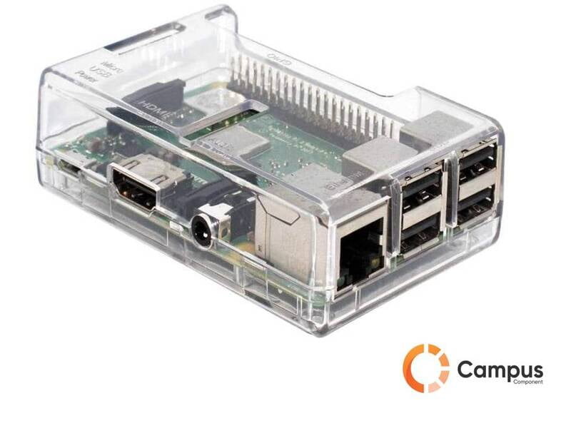 Abs Case For Raspberry Pi 3/2/B+ (Clear) - RA-83-S Abs Case For Raspberry Pi 3/2/B+ (Clear) - RA-83-S