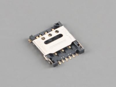 Nano SIM Card Connector;HINGED TYPE,6Pin -SI-1252-D Nano SIM Card Connector;HINGED TYPE,6Pin -SI-1252-D