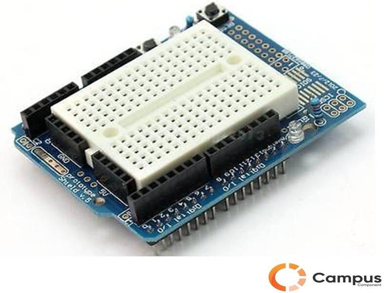 Prototyping Shield with Breadboard for Arduino Mega-AR-145-D Prototyping Shield with Breadboard for Arduino Mega-AR-145-D