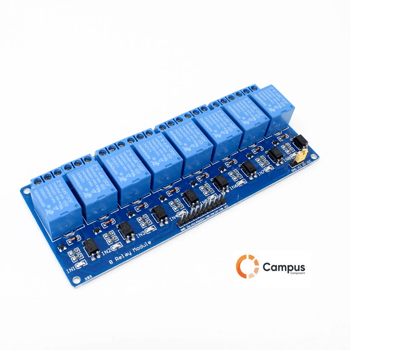 8 Channel Relay Module with lightcoupling 12V-AR-834-D
