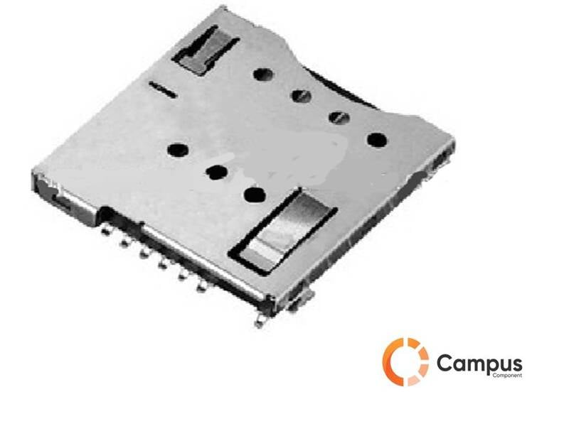 6 Pin Push Push Micro Sim Card Holder Type 2-SI-257-D 6 Pin Push Push Micro Sim Card Holder Type 2-SI-257-D
