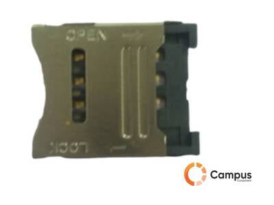 6 Pin Micro Sim Card Holder Hinge Type 1-SI-1025-D
