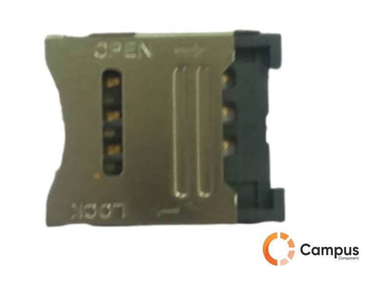 6 Pin Micro Sim Card Holder Hinge Type 1-SI-1025-D 6 Pin Micro Sim Card Holder Hinge Type 1-SI-1025-D